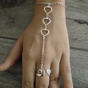 Fashionable Bracelet'Ring set Sterling Silver 925